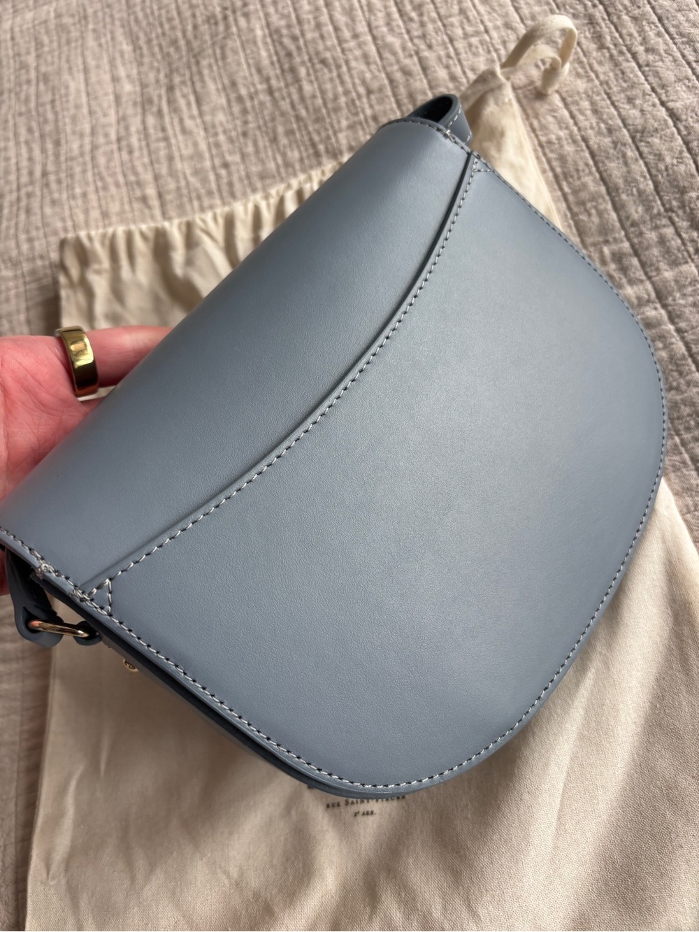 NWT Sézane Claude Bag in Vintage Blue - Picture 7 of 9